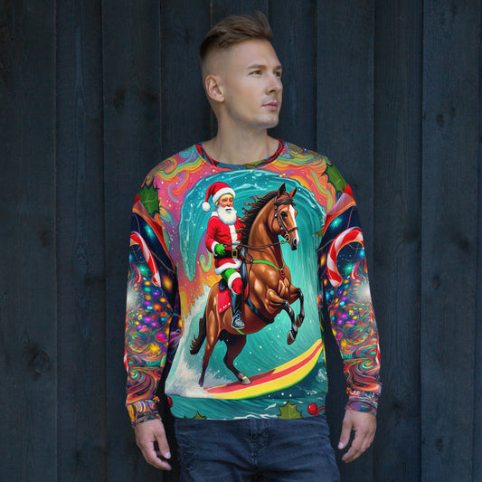 Surfing Santa Christmas Sweater